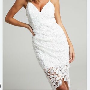 Showpo White Lace Dress